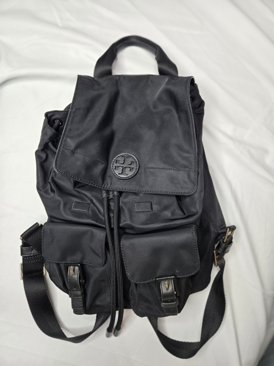 Tory Burch Handbags - Tory Burch Black Nylon Backpack Classic Everyday Pack
